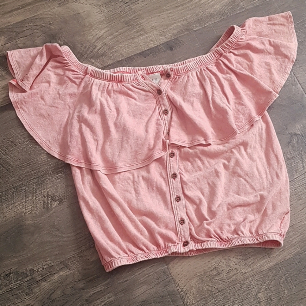 Free People Love Letter off shoulder Tube crop, S - Picture 5 of 9
